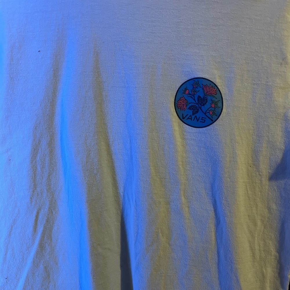 Vans, Medium, yellow with Flower design on the back